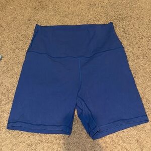 High-Waist Women's Performance Shorts - Royal Blue